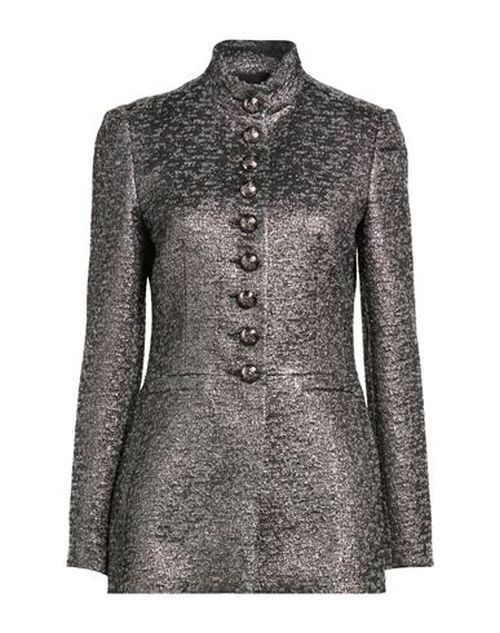 Woman Jacket Gunmetal Size 10 Polyester, Polyacrylic, Wool, Synthetic fibers, Metallic Polyester