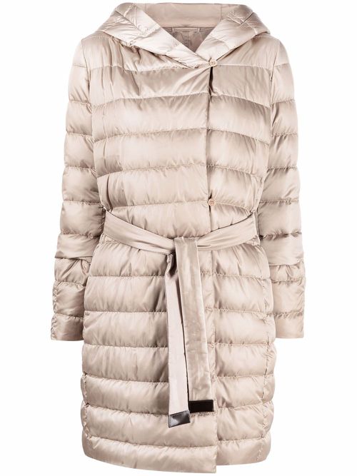 Padded belted coat - Neutrals
