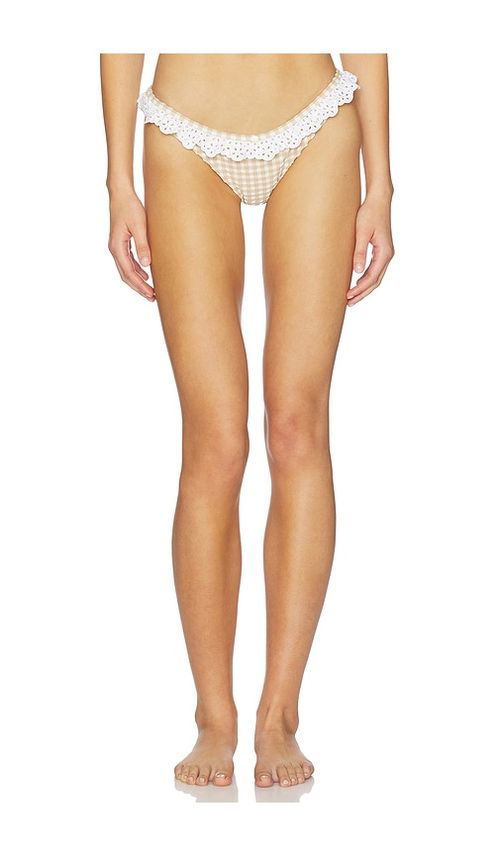 For Love & Lemons Vera Bikini Bottom in Tan. - S also in XS, M