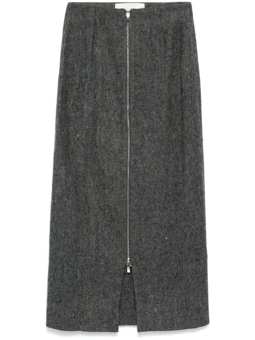 Reconstituted military blanket skirt - Grey