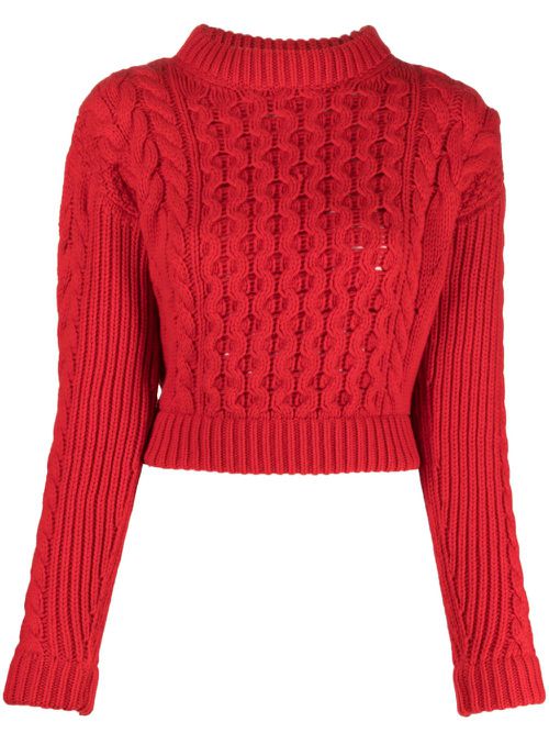 Merino wool-blend jumper - Red