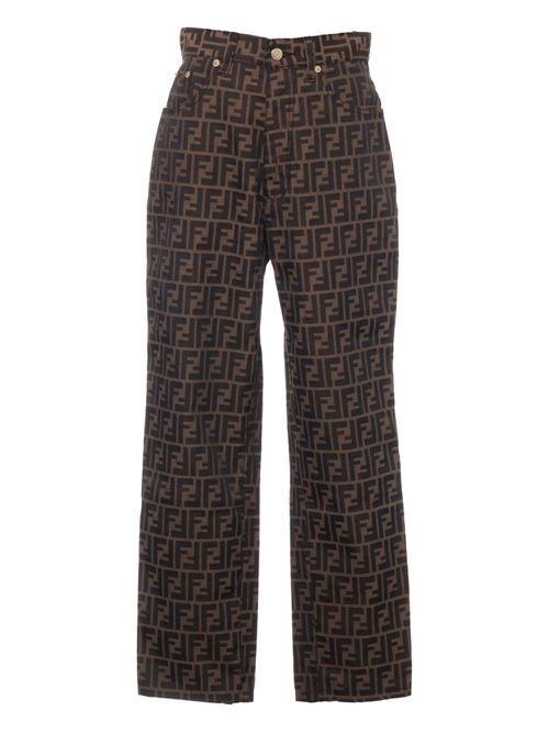 Fendi Pre-Owned 1980-2000s Zucca-monogram jeans - Brown