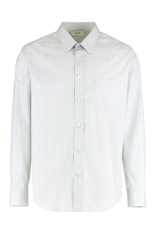 Loose Shirt in STRIPED COTTON POPLIN