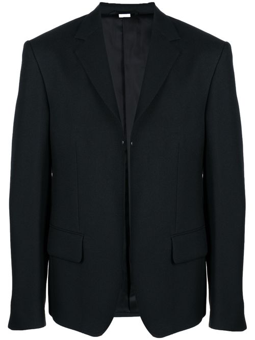 Buttonless long-sleeved blazer - Black