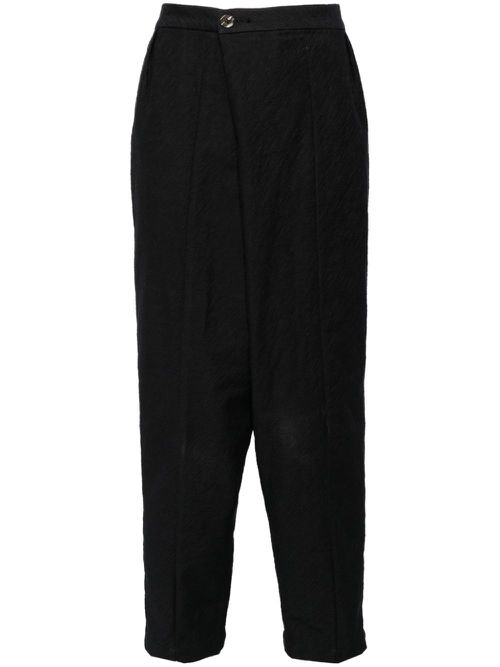 Dyed tapered trousers - Black