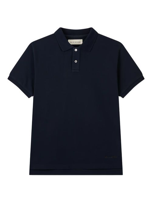 Logo-embroidered polo shirt - Blue