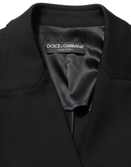 Double Breasted Crepe Blazer — Black