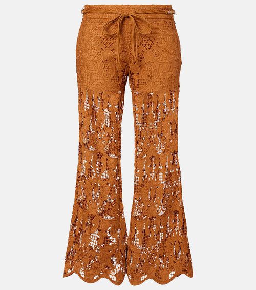 Coco scalloped lace flared pants