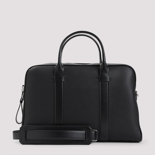 Leather Briefcase Black Calf Bag - Men