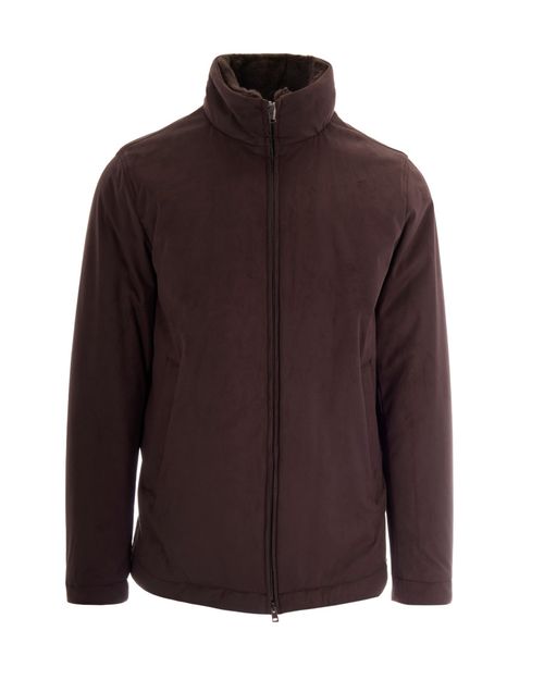 Dark Brown Mock Collar Jacket