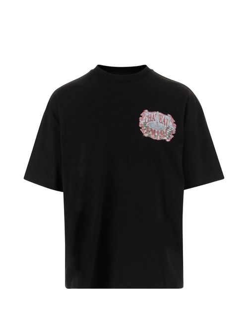 Crew Neck T-Shirt with Chest and Back Print