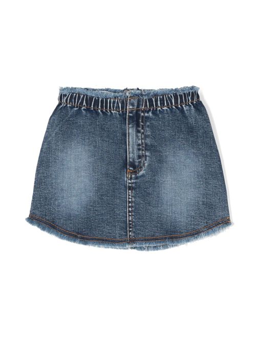 Frayed-edge denim skirt - Blue