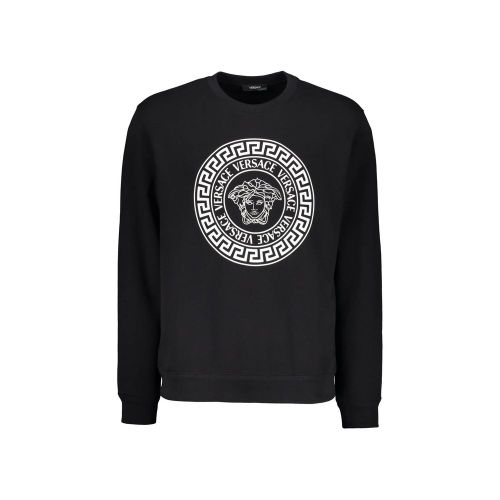 Logo-Embroidered Cotton Sweatshirt — Black
