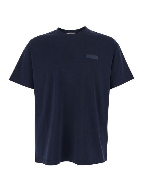 Logo-Patch Crew Neck T-Shirt — Navy