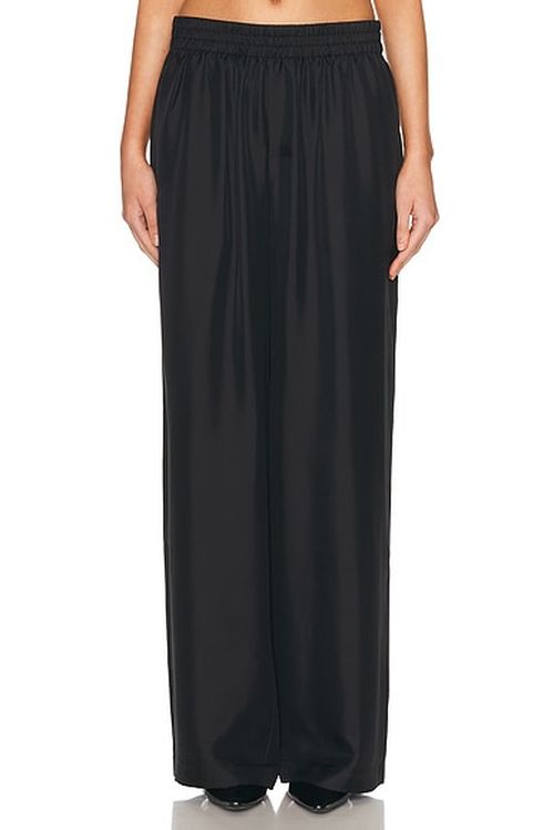 Lisa Yang Wide Leg Trouser in Midnight - Black. 0 also