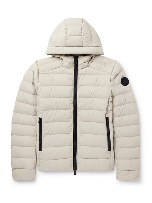 Crofton Logo-Appliquéd Quilted Enduraluxe® Hooded Down Jacket