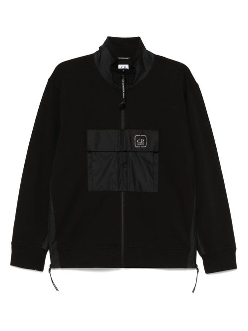 C.P. Company panneled stretch-fleece sweatshirt - Black