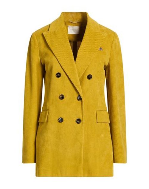 Woman Blazer Mustard Size 8 Cotton, Polyester