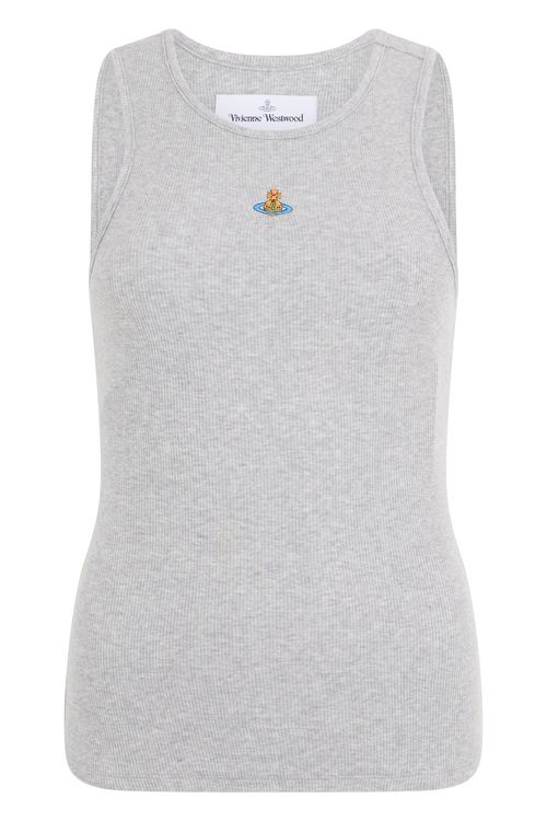 Orb Cotton Tank Top with Round Neck