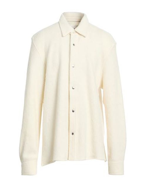 Man Shirt Off white Size 44 Alpaca wool, Wool