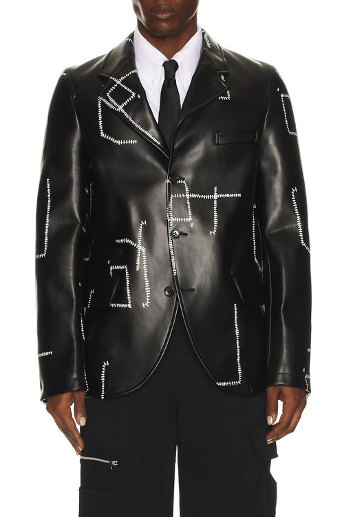 COMME des GARCONS BLACK Filip Pagowski Print Blazer in Black