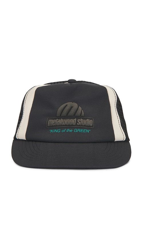 Metalwood Studio King Of The Greens Trucker Hat in Black. a