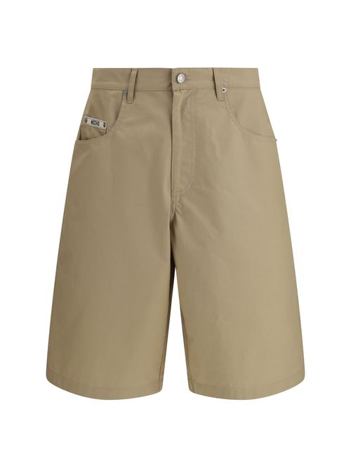 Cotton Bermuda Shorts — Beige