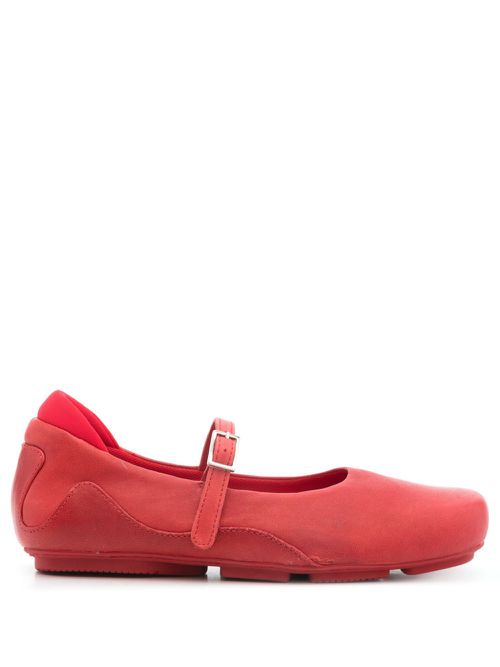 Leather ballerina shoes - Red