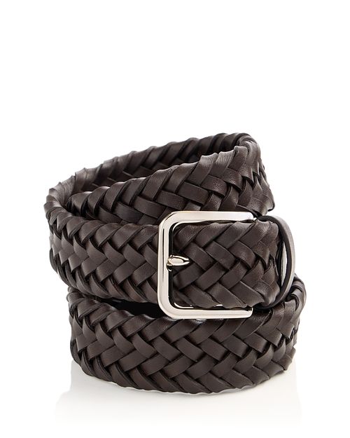 Men's Woven Leather Belt