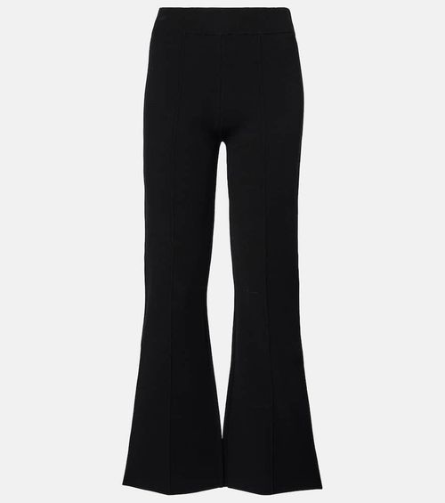 High-rise flared pants