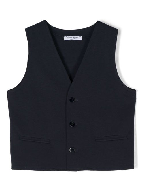 V-neck tailored waistcoat - Blue