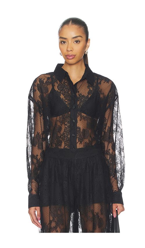 Bardot Aleida Oversized Lace Shirt in Black. 4. Also , 6, 8