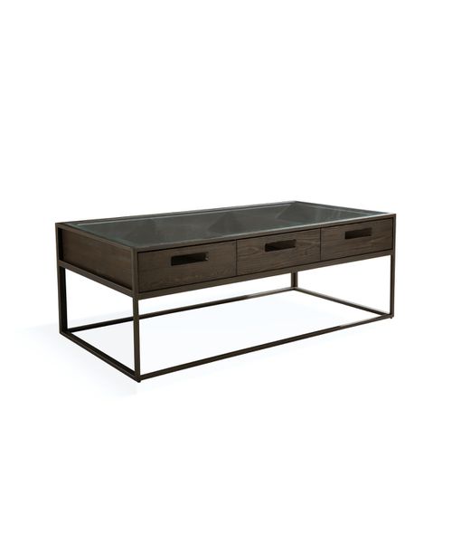 Bradley Three-Drawer Coffee Table - Double Fudge Brown