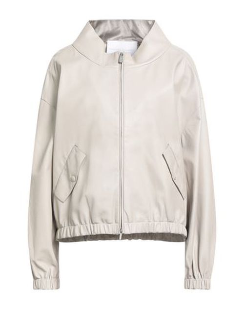 Woman Jacket Beige Size 6 Leather