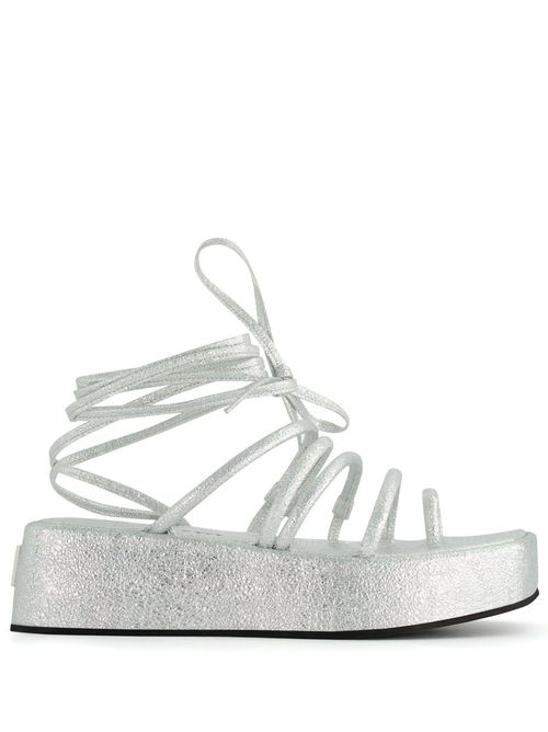Bulla Gaia 45m flatform sandals - Silver