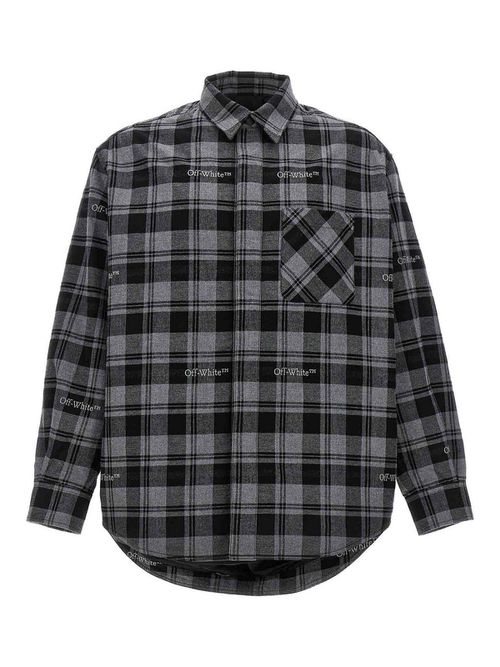 Check flannel padded jacket