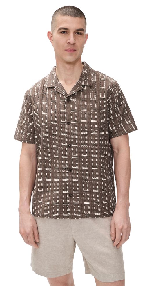 Dobby Resort Shirt Brown
