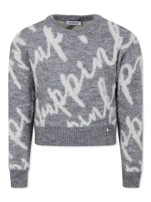 Logo-intarsia sweater - Grey
