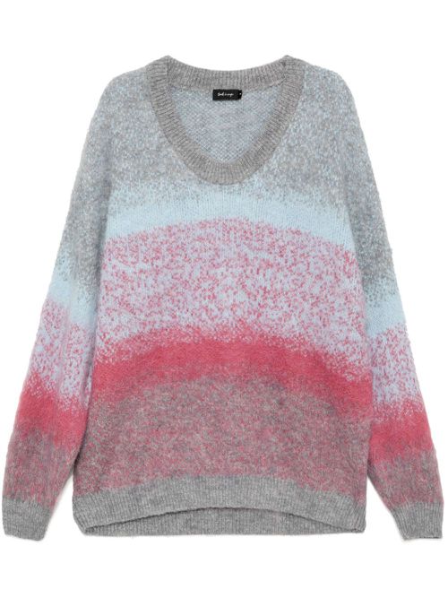Gradient oversized knit sweatshirt - Blue