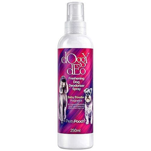 Pretty Pooch Dog Deodoriser Spray Perfume 250ml - Baby Powder - Freshening Dry Shampoo Spray for Dog