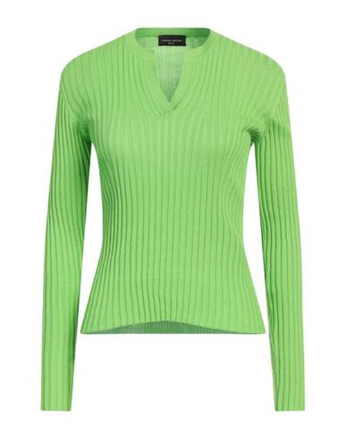 Roberto Collina Woman Sweater Lime green Size S Cotton