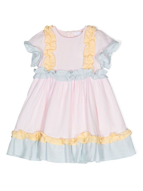 Seersucker cotton dress - Pink