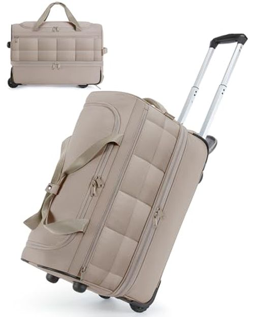 BAGSMART 40L Rolling Duffle Bag with Wheels and Handle