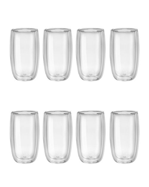 Set Of 8 Doublewall Latte Glasses