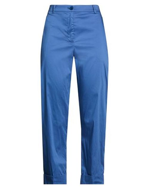 Woman Pants Blue Size 4 Cotton, Polyamide, Elastane