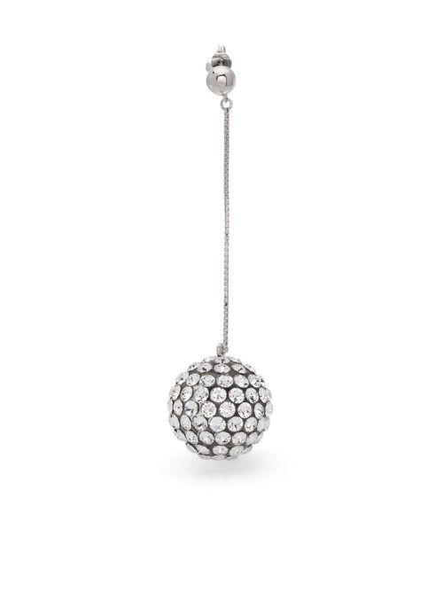 Crystal-embellished dangle earrings - Silver