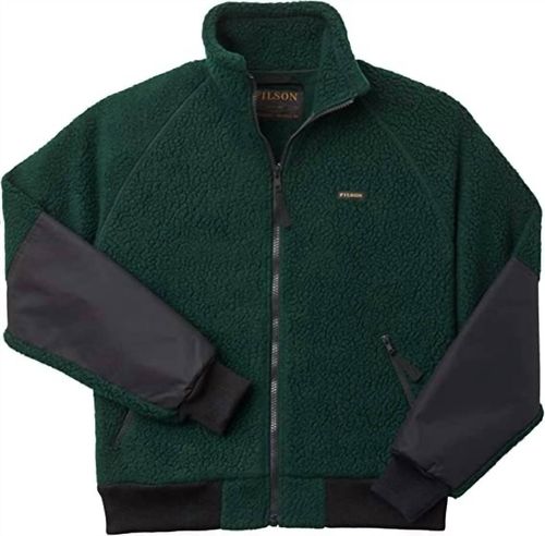 Men's Sherpa Fleece Jacket In Fir