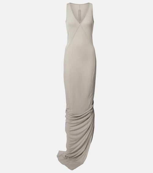 Gathered jersey maxi dress