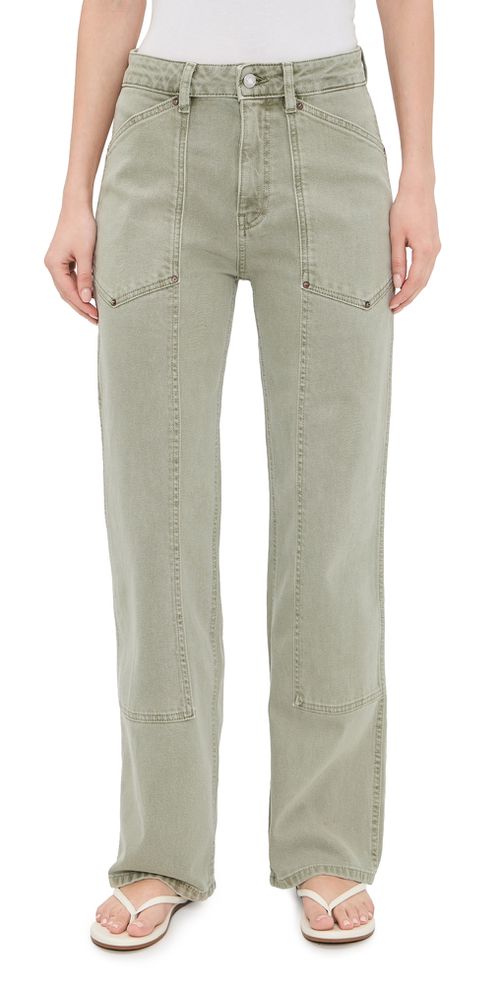 Sat Utility 90's Straight Leg Jeans Laurel Green