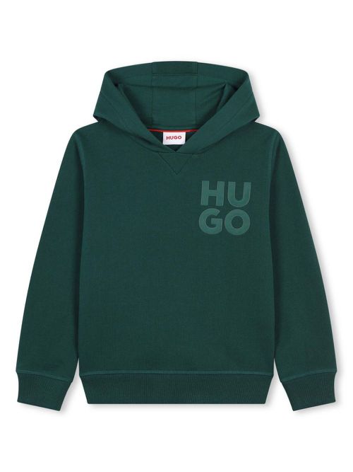 Logo-print hoodie - Green